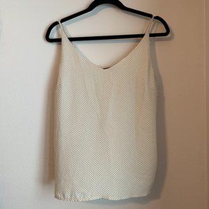 Banana Republic Factory Cream Polka Dot Satin Classic Camisole